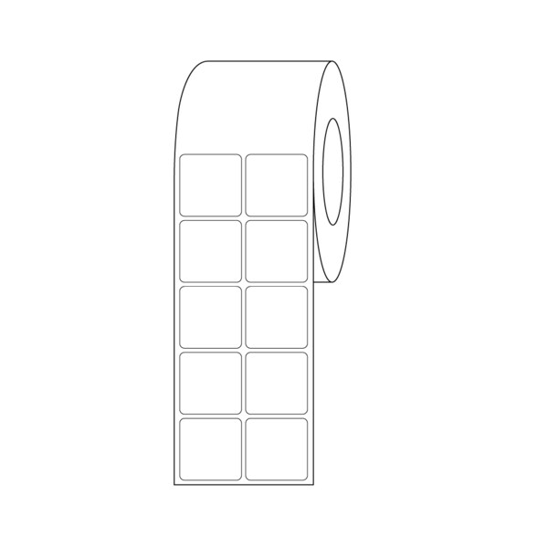 Xylene Resistant Slide Label, 7/8" x 7/8", 2 Across White